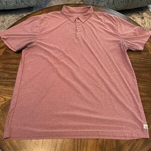 Vuori Men's Stratotech Polo Shirt - Red Heather